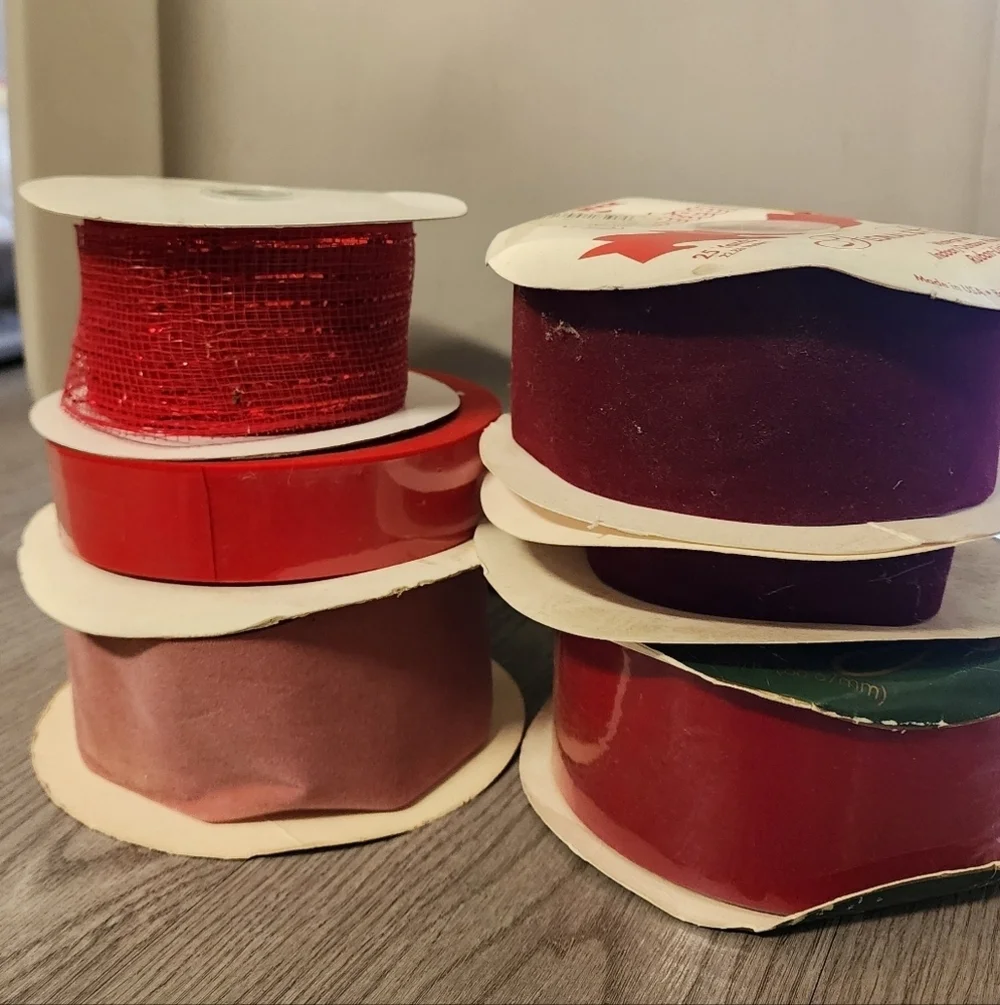 10 Random Ribbons For Wrapping Gifts New Or Used Holidays Chirstmas